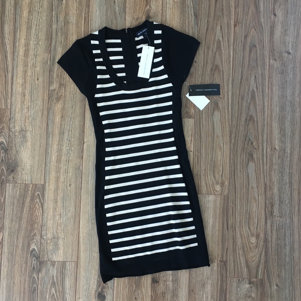 Striped French Connection Mini-Dress